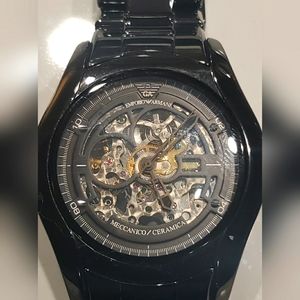 EMPORIO ARMANI AR1414 MECCANICO CERAMICA WATCH